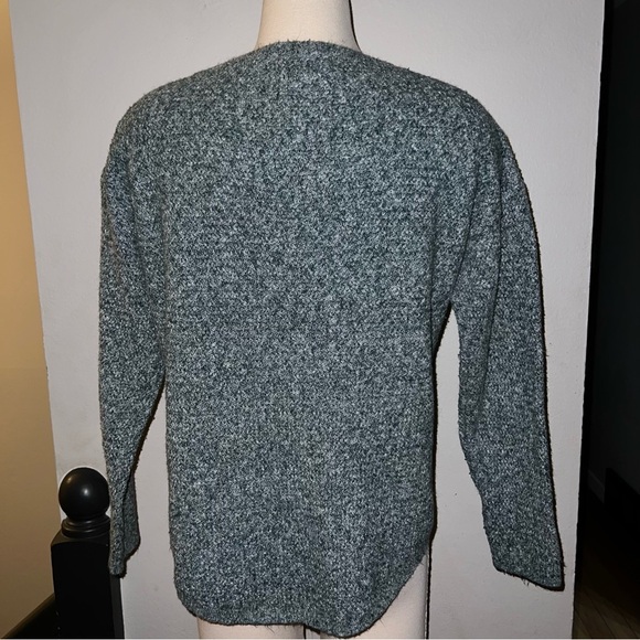 Fat Face Green/Gray Marbled Knit Long Sleeve Crew Neck Sweater - Size 10/Medium - Picture 3 of 7
